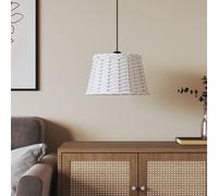 vidaXL Ceiling Lamp Shade White Ø38x23 cm Wicker