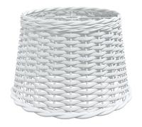 vidaXL Ceiling Lamp Shade, Ceiling Light Shade for Living Room Bedroom Dining Room, Pendant Light Shade with Holder Hole, White Wicker