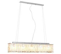 vidaXL Ceiling Lamp with Crystal Beads Droplets E14 Luxurious Dining Room Hangin