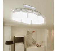 vidaXL Ceiling Lamp with Ellipsoid Glass Shades 4 pcs E14