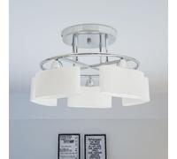 vidaXL Ceiling Lamp with Ellipsoid Glass Shades for 5 E14 Bulbs 200 W