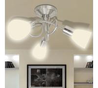 vidaXL Ceiling Lamp with Glass Shades for 3 E14 Bulbs Pendant Lighting Fixture