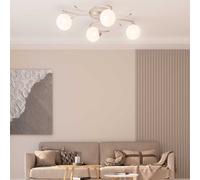 vidaXL Ceiling Lamp with Round Glass Shades for 4 G9 LED Lights Hanging Light