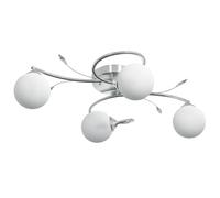 vidaXL Ceiling Lamp with Round Glass Shades for 4 G9 LED Lights Hanging Light