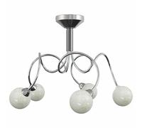 vidaXL Ceiling Lamp with Round Glass Shades Indoor Decorative Chandelier Hanging