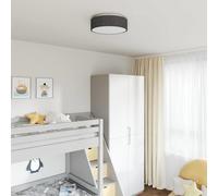 vidaXL Ceiling Lamp with Spotlights Black 38 x 38 x 13.5 cm Fabric