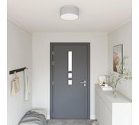 vidaXL Ceiling Lamp with Spotlights Grey 30 x 30 x 13.5 cm Fabric