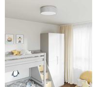 vidaXL Ceiling Lamp with Spotlights Grey 38 x 38 x 13.5 cm Fabric