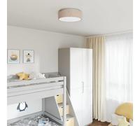 vidaXL Ceiling Lamp with Spotlights Taupe 38 x 38 x 13.5 cm Fabric