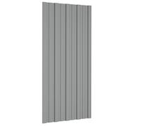 vidaXL Ceiling Panel 36 pcs Grey 100 x 45 cm Galvanised Steel, Rectangular Steel Roof Panel, Heavy Duty Galvanized Solution for Home, Garden and Commercial Projects
