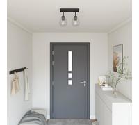 vidaXL Ceiling Spotlight Black 33 x 13 x 26 cm Glass and metal