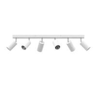 vidaXL Ceiling Spotlight White 73 x 5.5 x 16.5 cm Steel, Adjustable Spotlight, Modern Ceiling Light, Rotatable Indoor Fixture, Functional Home Lighting, Living Room, Bedroom, Office Use