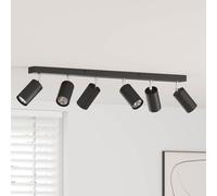 vidaXL Ceiling Spotlight with Spotlights Black 73 x 6 x 16 cm Metal