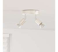 vidaXL Ceiling Spotlight with Spotlights Nickel 12 x 8 cm Steel