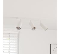 vidaXL Ceiling Spotlight with Spotlights White 38 x 6 x 16 cm Metal