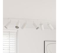 vidaXL Ceiling Spotlight White 73 x 5.5 x 16.5 cm Steel, Adjustable Spotlight, Modern Ceiling Light, Rotatable Indoor Fixture, Functional Home Lighting, Living Room, Bedroom, Office Use