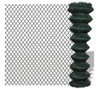 Vidaxl Chain Link Fence Steel 1,5X15 M Green