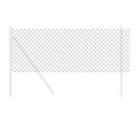 vidaXL Chain Link Fence 10 x 0.8 m Steel Grey | Tough build ensures it lasts, Perfect fit for loads of outdoor spots, Folds up for easy carrying
