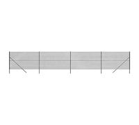 vidaXL Chain Link Fence Anthracite - Versatile Galvanized Steel Fencing with PVC Coating for Outdoor Property Boundary & Animal Enclosures- Complete Installation Kit Included (2m x 10m)