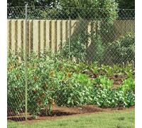 vidaXL Chain Link Fence Galvanised 2 x 20 m Glass