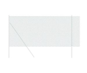 vidaXL Chain Link Fence Green, Garden and Terrace, Modern, Rectangular, Durable Chain Fence, UV-Resistant Materials, Outdoor Protection, Residential Barrier