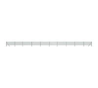 vidaXL Chain Link Fence in Green - Galvanized Steel with PVC Coating - 0.8x25 m - UV and Rust Resistant - Ideal for Property Barrier or Animal Enclosure