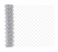 vidaXL Chain Link Fence Silver 10 x 1 m Galvanised Steel, Garden and Terrace, Durable UV-Resistant Materials, Outdoor Fence, Protective Barrier, Commercial Property Boundary