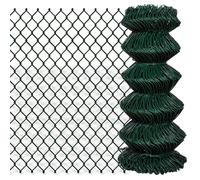 vidaXL Chain Link Fence Steel 0,8x25 m Green