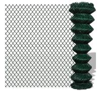 Vidaxl Chain Link Fence Steel 1,5X25 M Green