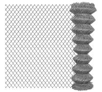 vidaXL Chain Link Fence Steel 25x1.5 m Grey