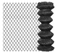 vidaXL Chain Link Fence Steel 25x1 m Grey