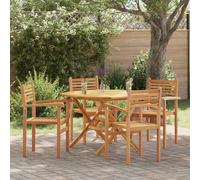 vidaXL Chair 4 pcs Brown 56 x 55 x 90.5 cm Solid Teak Wood