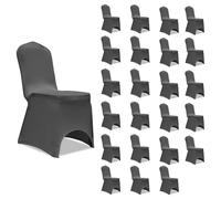 vidaXL Chair Cover Stretch Black 24 pcs
