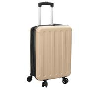 vidaXL Champagne Suitcase with Water Resistant Material and Wheels, Compact Dimensions 34 x 23 x 55.5 cm