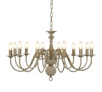 vidaXL Chandelier Antique White 12 x E14 Bulbs