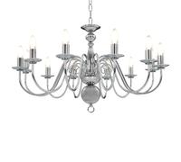 Chandelier Ceiling Hanging Lamp 12 x E14 Bulbs Multi Colours vidaXL