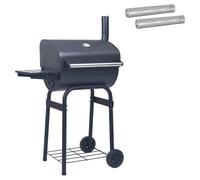 vidaXL Charcoal Grill 75 x 48 x 120 cm Powder-coated steel and Plastic, Modern C