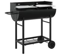 vidaXL Charcoal grill 96.5 x 42.5 x 88.5 cm Black, Garden Cooking, Backyard Gril