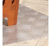 vidaXL Checker Plates 2 pcs Silver 80 x 40 cm Aluminium