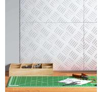 vidaXL Checker Plates 4 pcs Silver 40 x 30 cm Aluminium