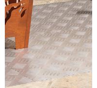 vidaXL Checker Plates 4 pcs Silver 90 x 50 cm Aluminium