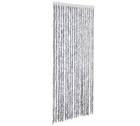 vidaXL Chenille Insect Curtain for Caravans and RVs - Soft, Silent, and Durable Pest Barrier - Water Resistant and Easy to Clean - 56x185 cm - White and Grey