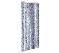 vidaXL Chenille Doorway Fly/Insect Screen - Blue/White - 56x200 cm - Keeps Insects Out - Adjustable Length/Width