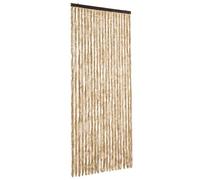 vidaXL Chenille Insect Curtain - Beige Polypropylene Doorway Bug Screen, Adjustable 90x200cm, for Home & Caravan Entrances