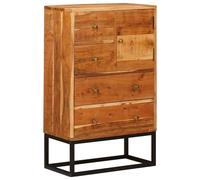 vidaXL Chest of Drawer Natural 55 x 30 x 90 cm Solid Acacia Wood