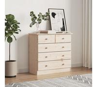 Vidaxl Chest Of Drawers Alta 77X35X73 Cm Solid Wood Pine
