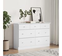 (white) vidaXL Chest of Drawers Wooden Storage Cabinet Sideboard ALTA Solid Wood Pine