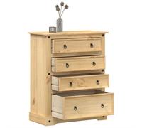 vidaXL Chest of Drawers Corona 92x48x120 cm Solid Wood Pine
