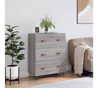 vidaXL Chest of Drawers Grey Sonoma 69.5x34x90 cm Engineered Wood