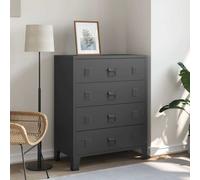 Vidaxl Chest Of Drawers Metal Industrial Style 78X40X93 Cm Black